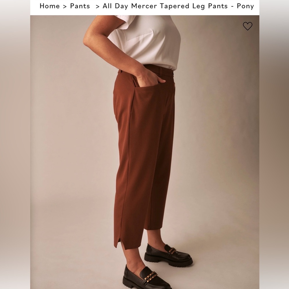 Universal Standard Mercer Tapered Pants in Pony (Rust Brown) Size XS (10-12)